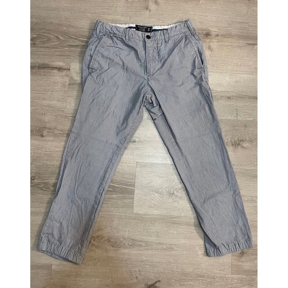 Abercrombie & Fitch Other - Abercrombie Fitch Pants Striped Khaki Straight Leg W 28 Waist 30 Length